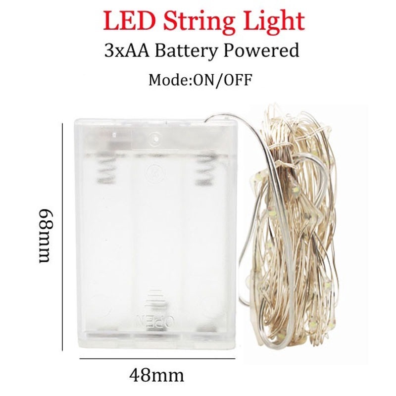 2/3/5/10m Battery Powered Waterproof Led String Light For Christmas Party Wedding Decoratio