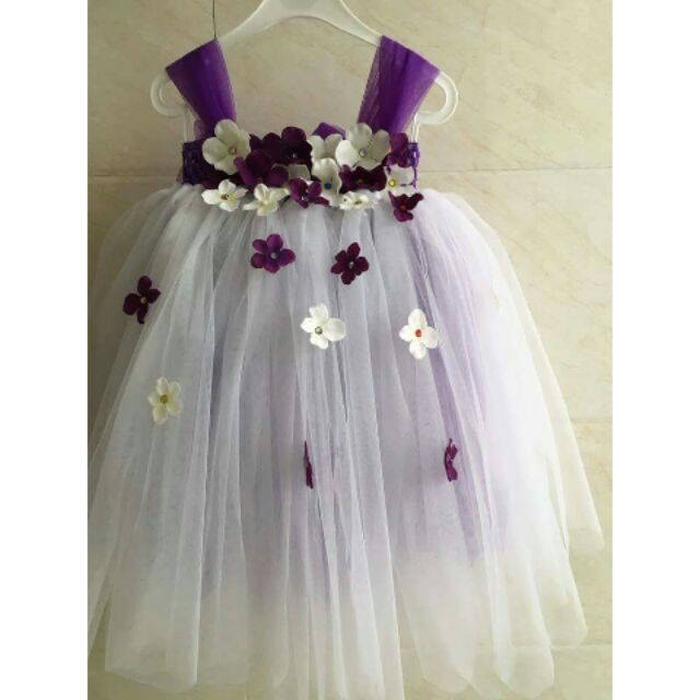 Combo làm váy tutu trắng tím