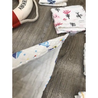 Khăn Sữa Xô Nhăn 6 Lớp Cho Bé Lẻ 1 Chiếc