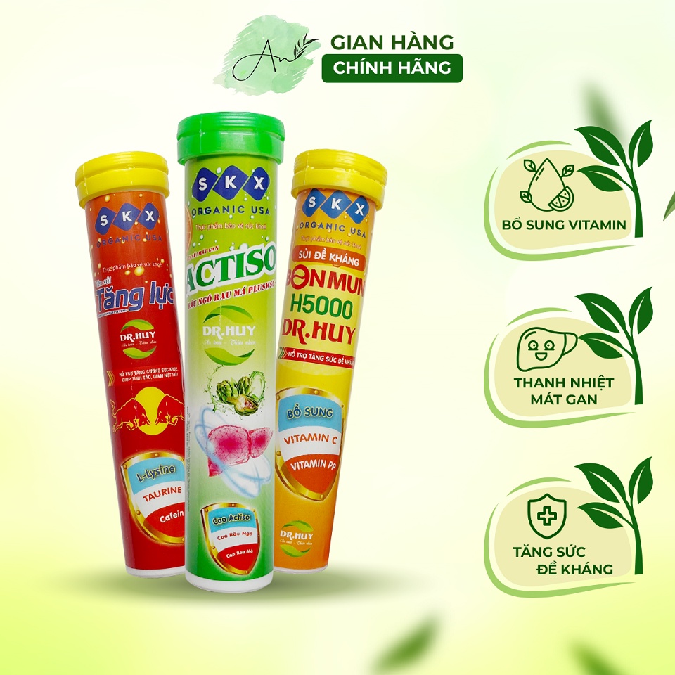 Sủi Đề Kháng Tăng Lực Bonsmile Dr.huy Bổ Sung Vitamin Thanh Nhiệt 20 Viên - An013