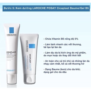 Kem dưỡng làm dịu mát, phục hồi da la roche-posay cicaplast b5