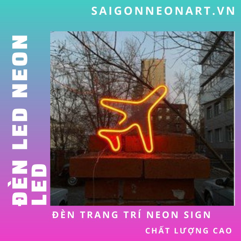 [ HÀNG XUẤT KHẨU ] Đèn trang trí Led neon sign | HÌNH MÁY BAY TUNG CÁNH | Sử dụng điện 12V | SaigonNeonArt