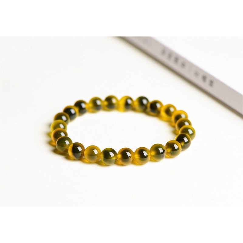 [Hàng Mới Về] Vòng Đeo Tay Mã Não Hình Trái Tim Màu Vàng / Xanh Dương / Đỏ Cho Nữ