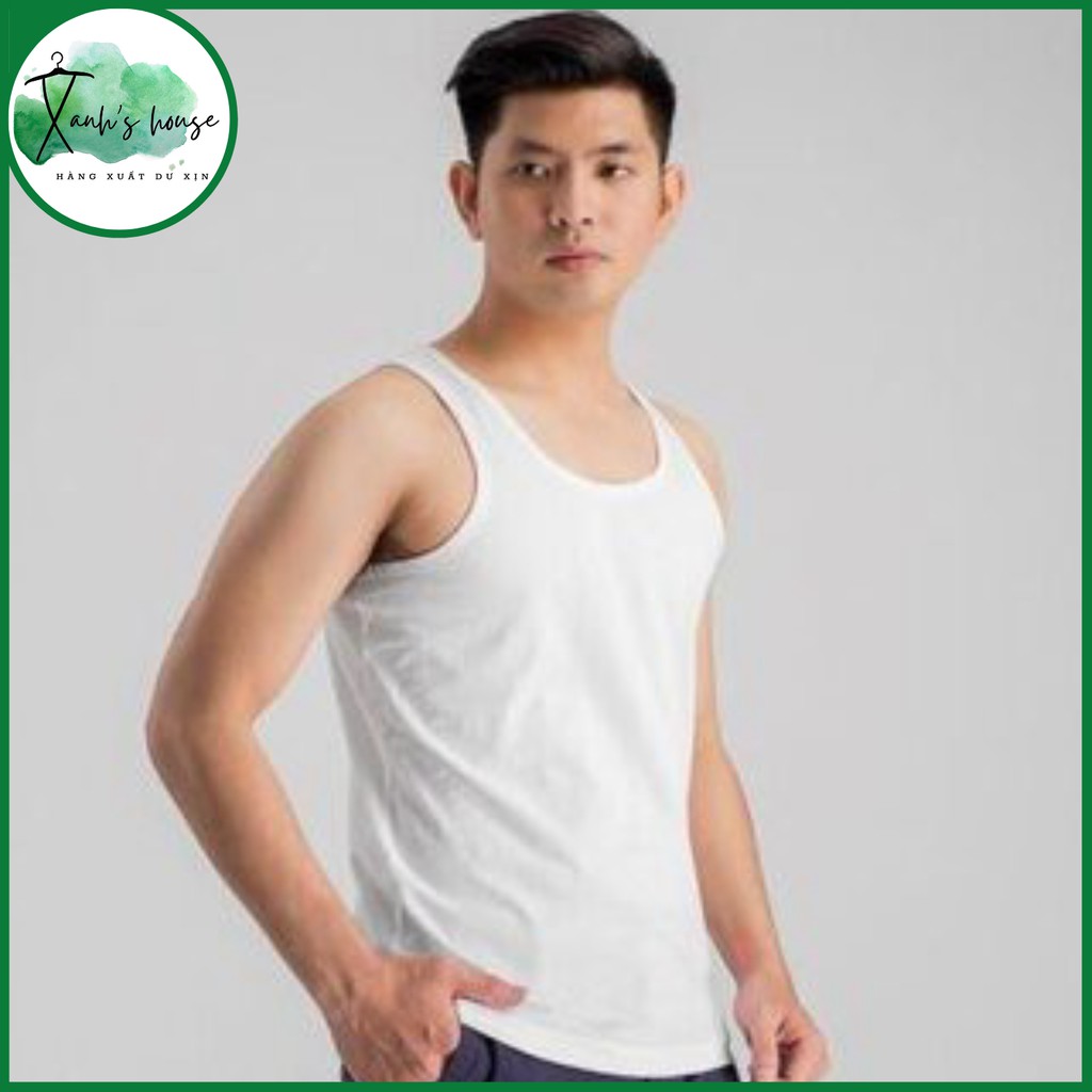 Áo Ba Lỗ Nam CHÍNH HÃNG ARISTINO AC21 may ô nam tanktop chất thun 100% Cotton cao cấp mặc lót thấm hút mồ hôi XanhHous