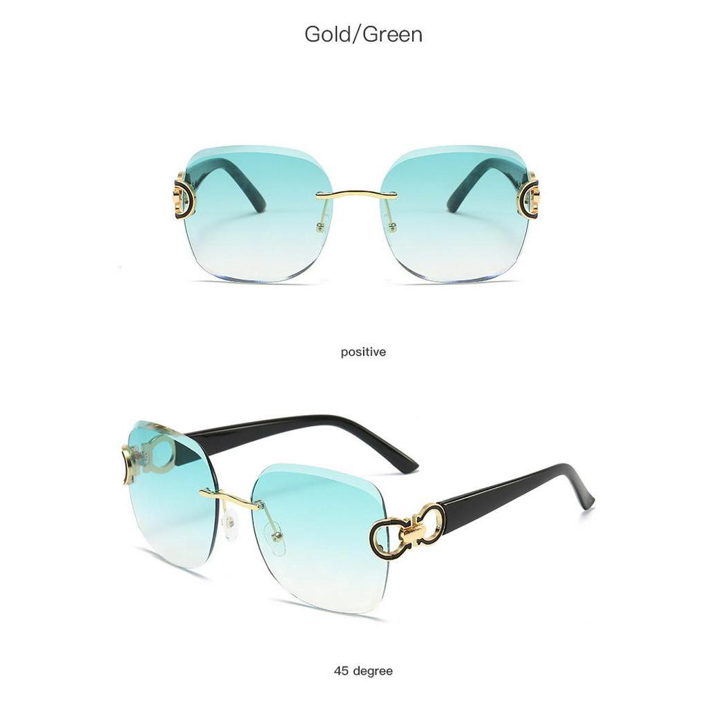 Kính mát HENGHA gọng oversize phong cách thời trang Hàn Quốc cho nữ