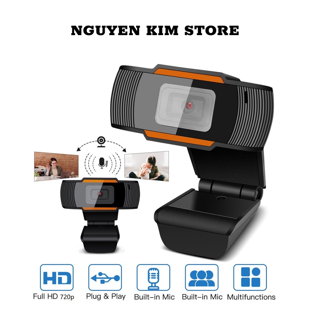 Webcam máy tính chuyên dụng cho Livestream, Học và Làm việc Online siêu rõ nét 720P