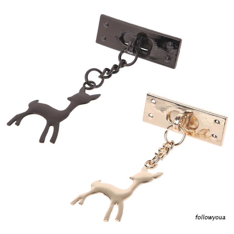 Mặt Dây Chuyền Hình Hươu Bằng Kim Loại Cứng Trang Trí Túi Xách Diy