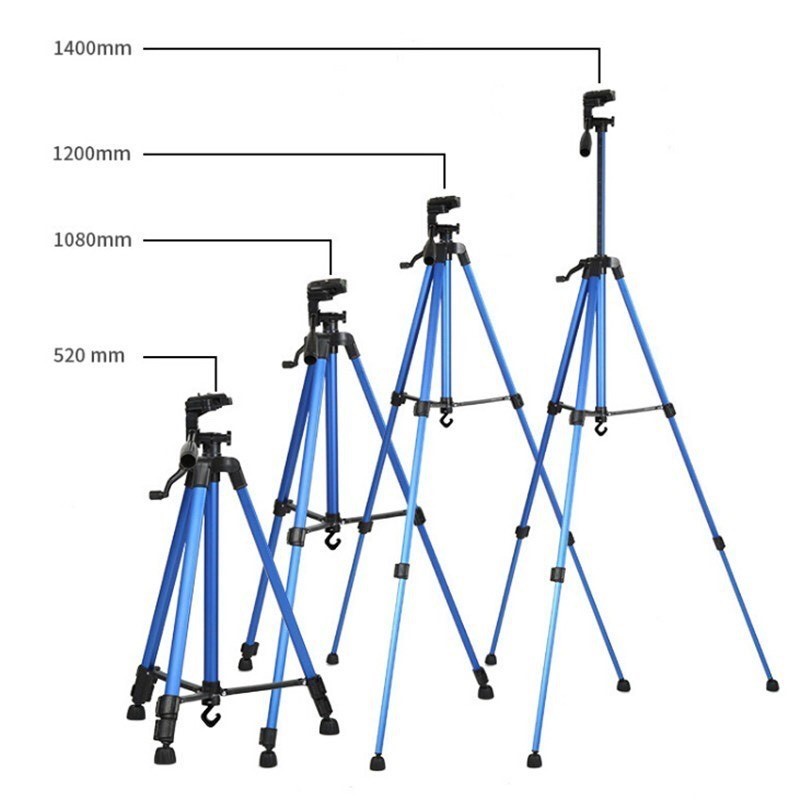 Chân Giá Đỡ Điện Thoại, Gậy chụp hình 3 chân tripod 3366 cao 1m5 có tay cầm, tặng đầu kẹp và túi đeo -  AnPhuStore