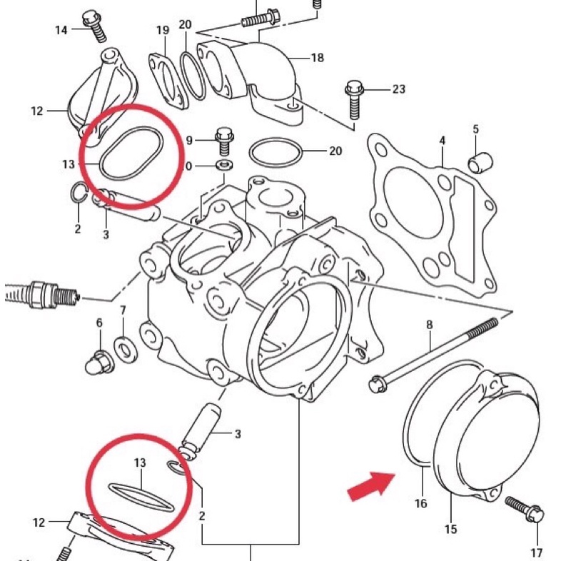 Ron Chỉ Nắp Supap +Nắp Cam -Suzuki-Xbike125-Axelo125