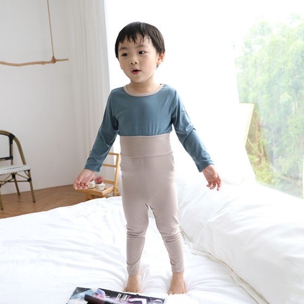 [MINKY MOM] Bộ Đồ Dài Tay Cạp Cao Thun Lạnh 2 Màu MINKYMOM QUẢNG CHÂU 2021