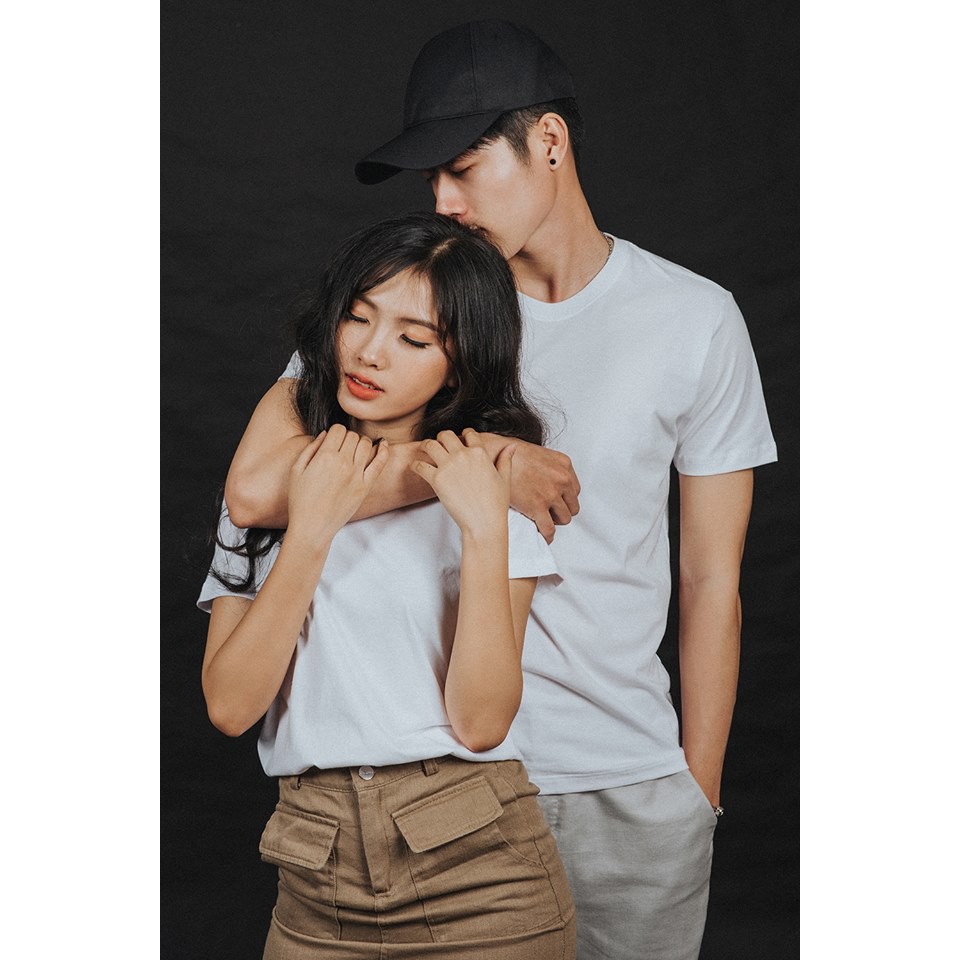 Áo thun trơn NỮ 100% Cotton thoáng mát FORM CÓ EO - TRẮNG