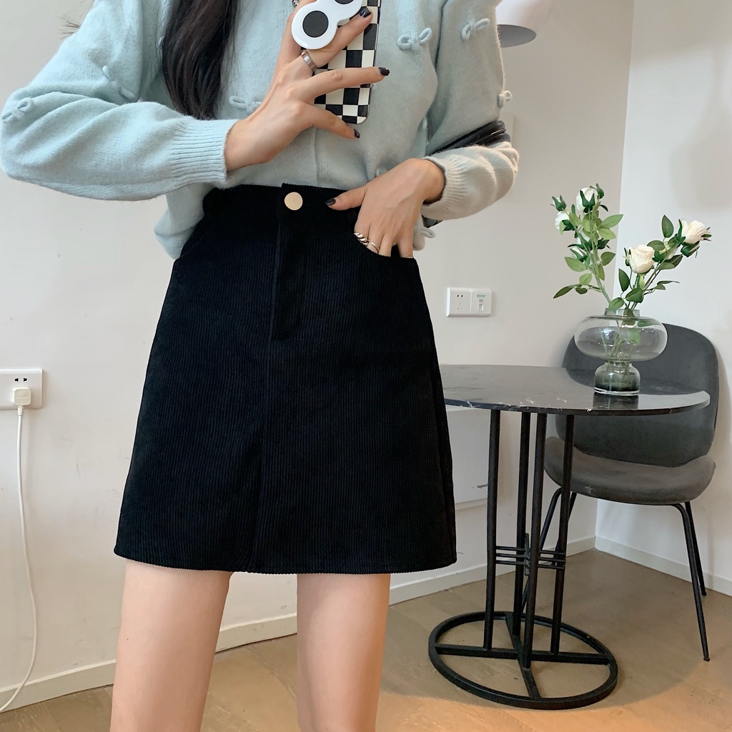 Chân Váy Ngắn Chữ A Váy Dệt Kim Quảng Châu Cao Cấp Cho Nữ