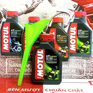 Nhớt bán tổng hợp tặng phễu MOTUL 4T 3100 SILVER 10W40 800ML