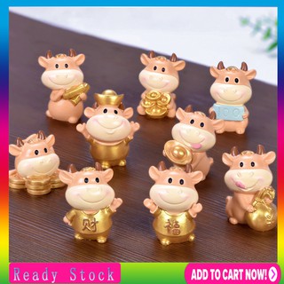 Mô Hình Chú Trâu Vàng Nhỏ Đáng Yêu Dùng Để Trang Trí