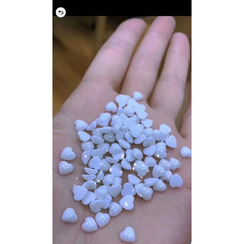 phụ kiện đá trai tim gắn móng tay nail 100 viên