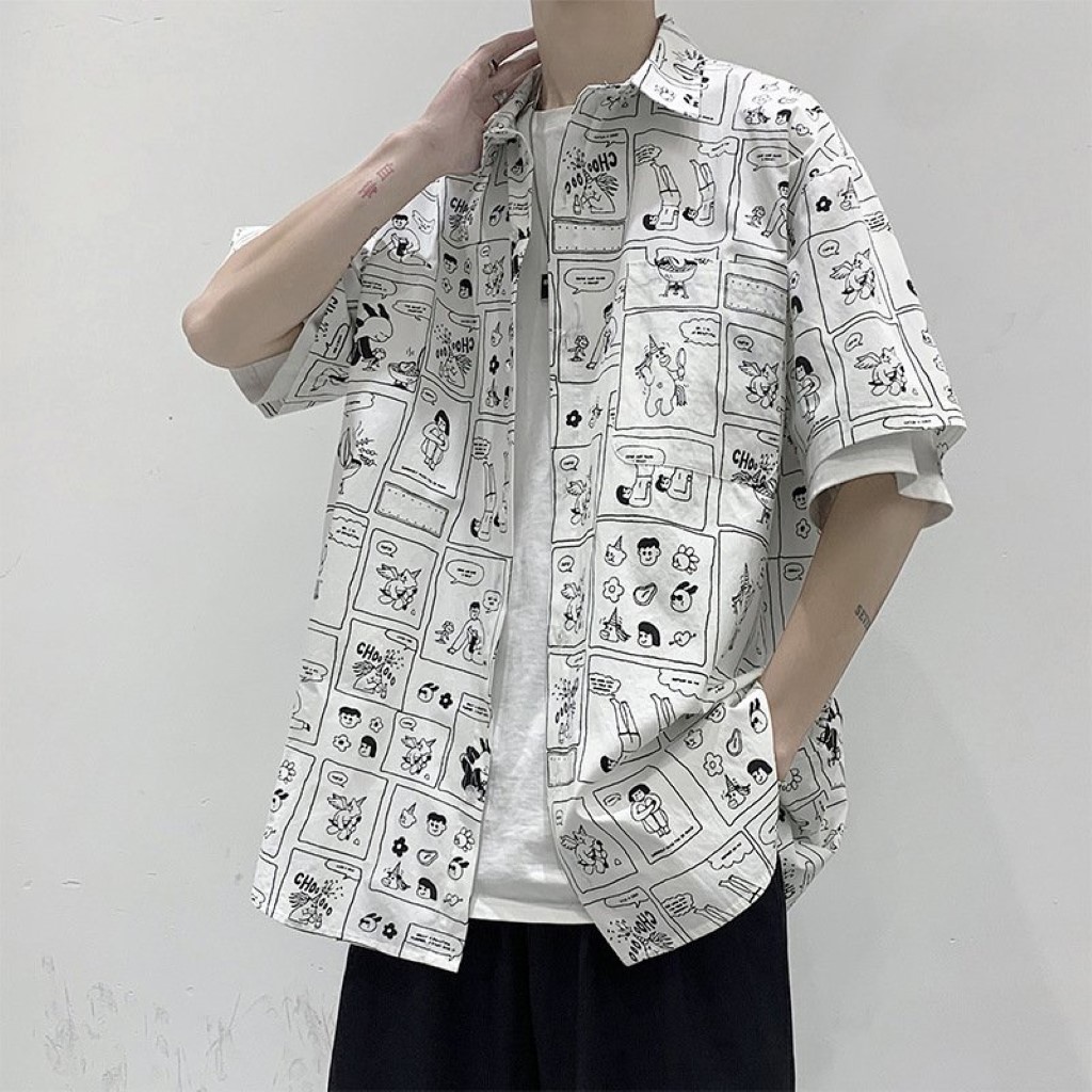Áo sơ mi unisex from rộng nam nữ , sơ mi nam nữ vải voan lụa mịn mát free size 40kg - 70kg