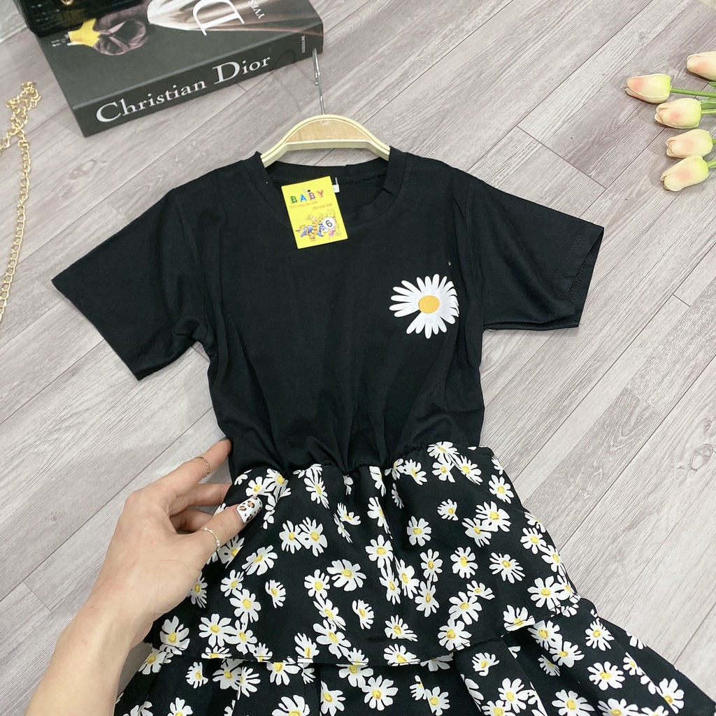 Sét Bộ quần áo mùa hè trẻ em 18-45kg cho bé gái mẫu Váy tầng. MA15.