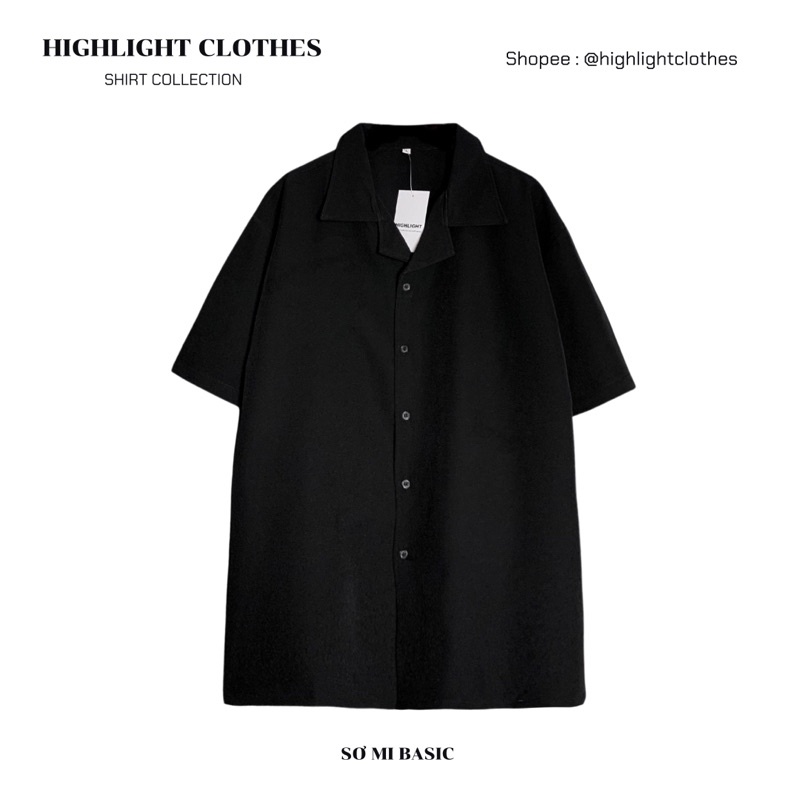 ÁO SƠ MI TRƠN CỔ V FORM RỘNG UNISEX NAM NỮ