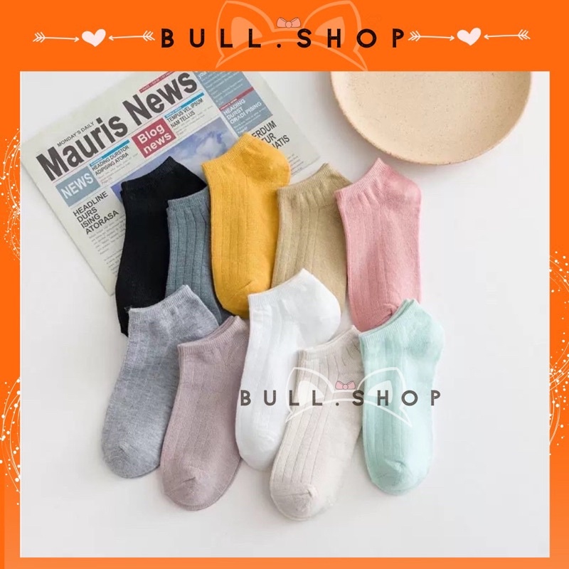 CB105 combo 10 đôi tất vớ nữ màu pastel