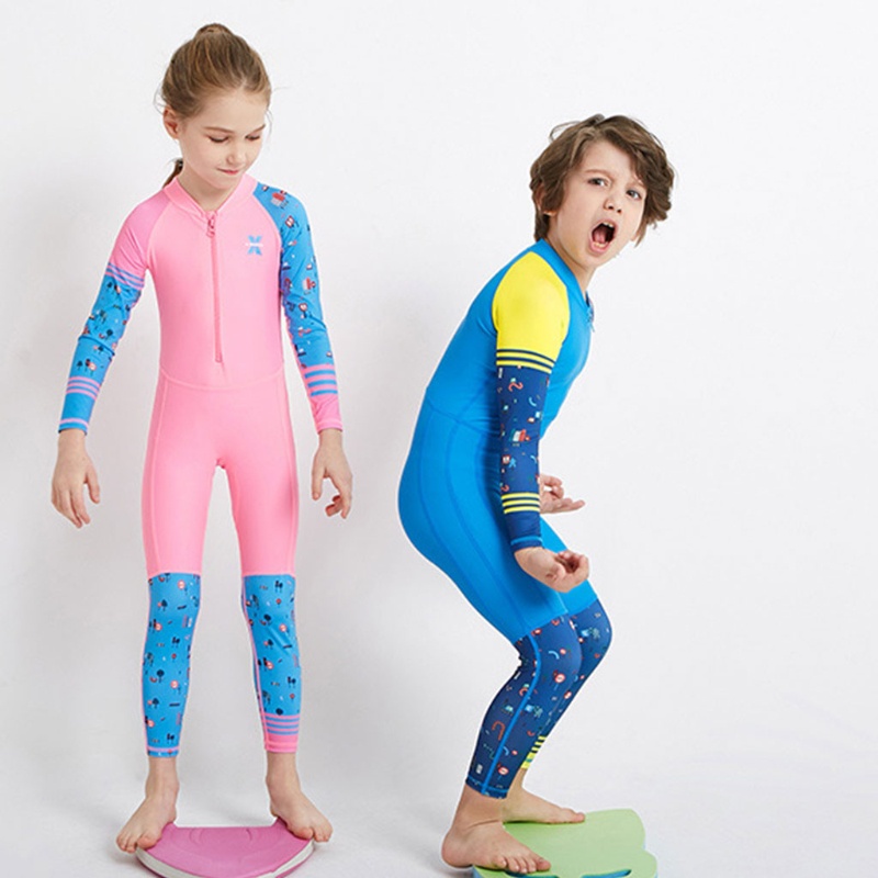 Bộ Đồ Lặn Một Mảnh Tay Dài Chống Nắng Tia UV Co Giãn Tốt Thời Trang Cao Cấp Dành Cho Bé