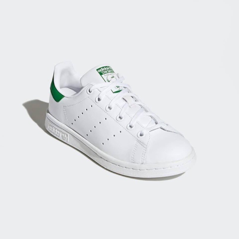 [Hình thật, fullbox] Giầy sneaker stan mith trắng gót xanh