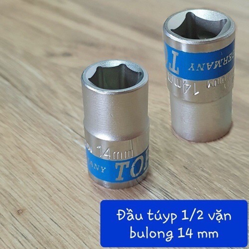 Bộ Dụng Cụ Gồm Cần Siết 1/2 Chữ L + 6 Đầu Tuýp Lục Giác 1/2 Size 10,12,13,17,19mm