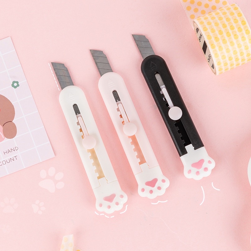 Dao dọc giấy mini hình chân mèo đáng yêu