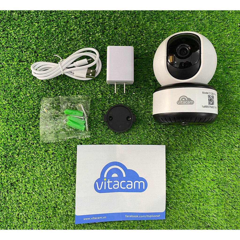 Camera (New 2021) Vitacam C1290 - 3.0Mpx Full HD 1296P Chuẩn H265X - Bảo Hành Chính Hãng 24 Tháng