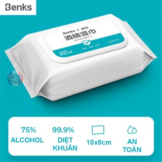Khăn giấy ướt cồn diệt khuẩn 75% Benks Alcohol Disinfection Wipes
