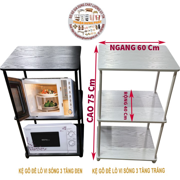 KỆ ĐỂ LÒ VISÓNG 3 TẦNG GỖ CAO CẤP