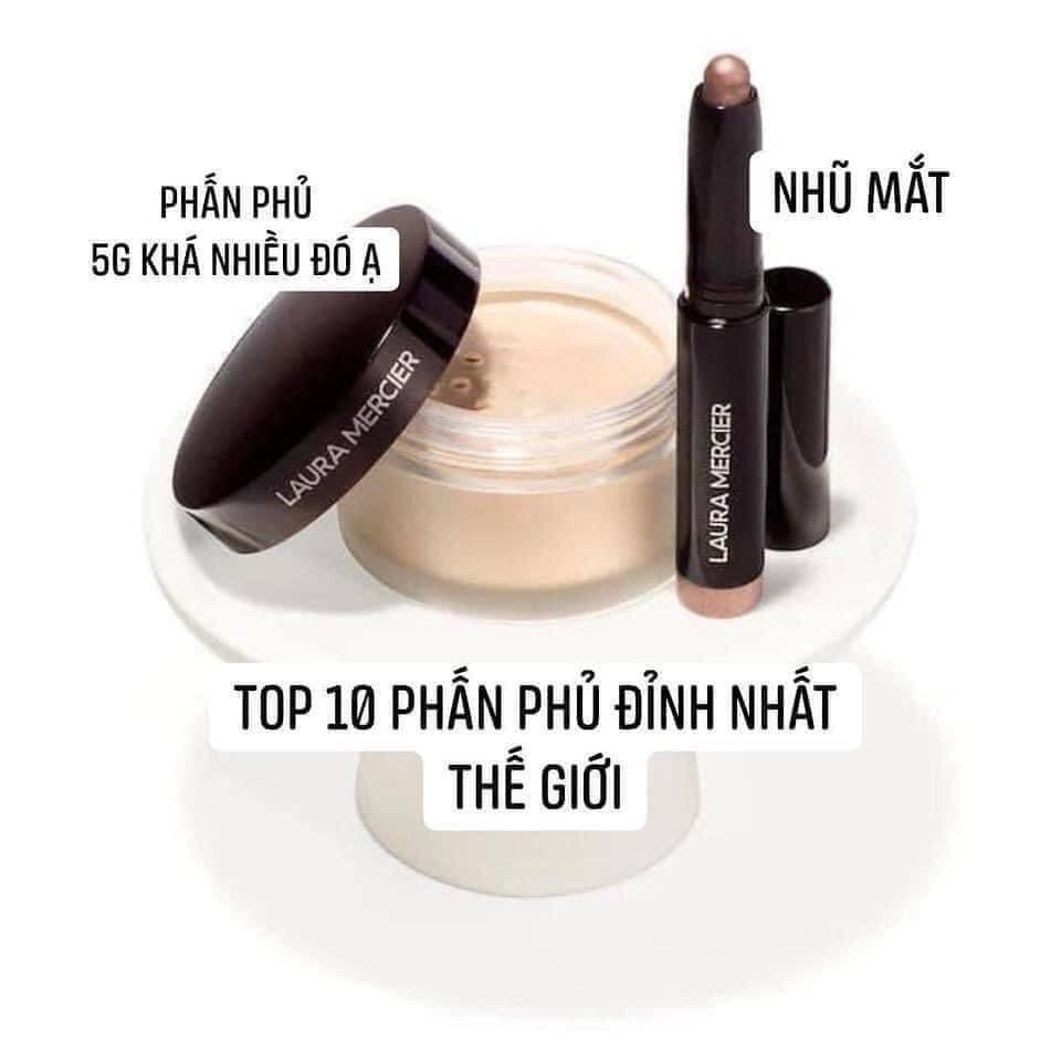 Set phấn phủ nhũ mắt Laura Mercier Sephora Translucent Loose Setting Powder