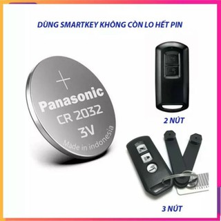 Pin CR 2032 Panasonic dùng cho chìa khoá xe, điều khiển từ xa