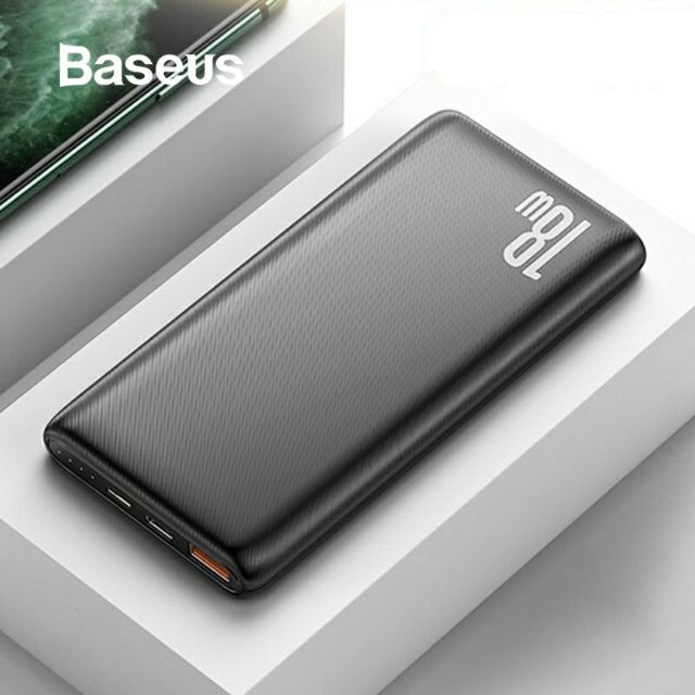 Sạc dự phòng Baseus 18W 10000mAh tốc độ nhanh kết nối cổng USB3.0 cho Điện thoại