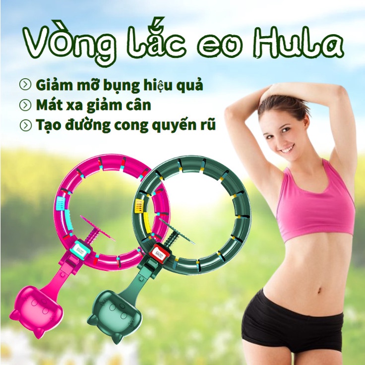 Vòng lắc eo thông minh tự đếm, Vòng lắc bụng đốt mỡ siêu nhanh hiệu quả, Tạo đường cong quyến rũ