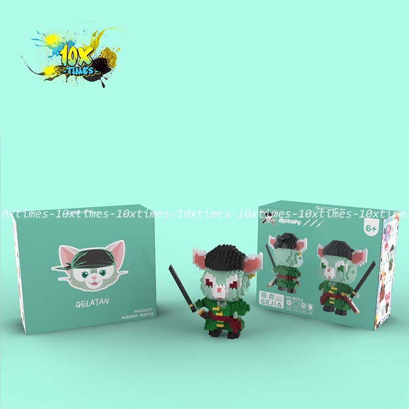 mô hình lắp ráp onepiece thỏ gấu luffy đảo hải tặc dễ thương, lắp ráp sáng tạo nhân vật hoạt hình 10xtimes