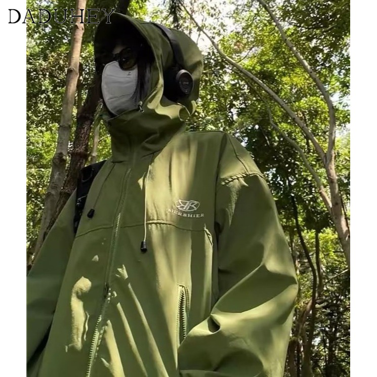 DaDuHey American Style Loose Outdoor All-Matching Hooded Jacket Men's and Women's Autumn Fashion Brand Ins Casual Couple Jacket Jacket