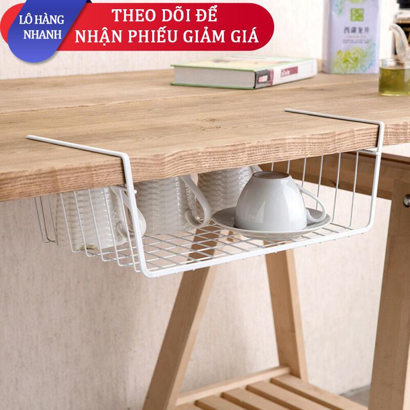 ☏Giá treo sắt đựng ly tách chén dưới kệ bàn tủ tiết kiệm không gian