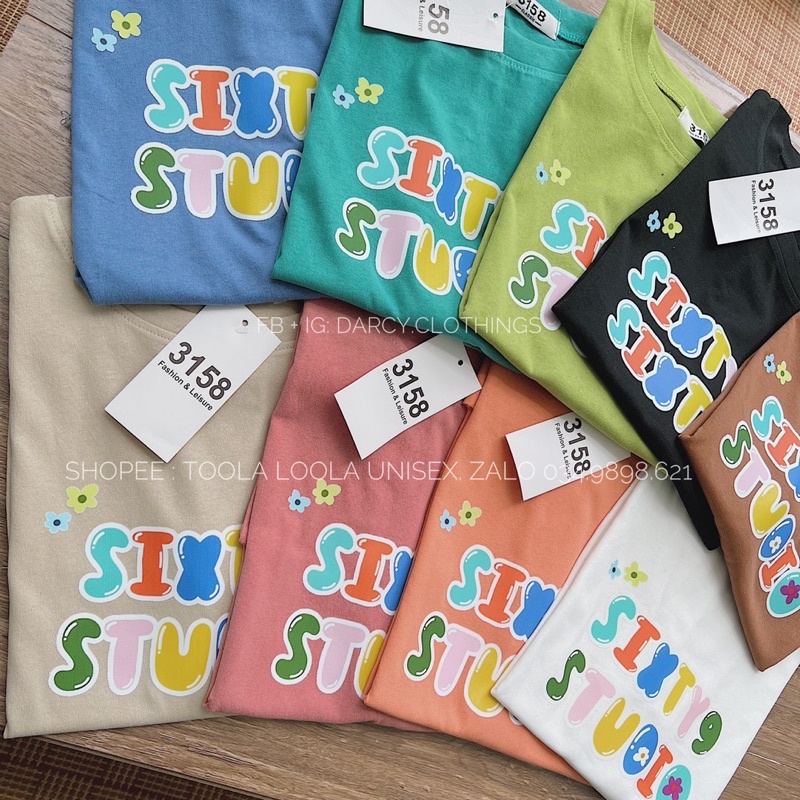 áo thun 3158 SIXTY9  FREESHIP  áo thun cotton nam nữ