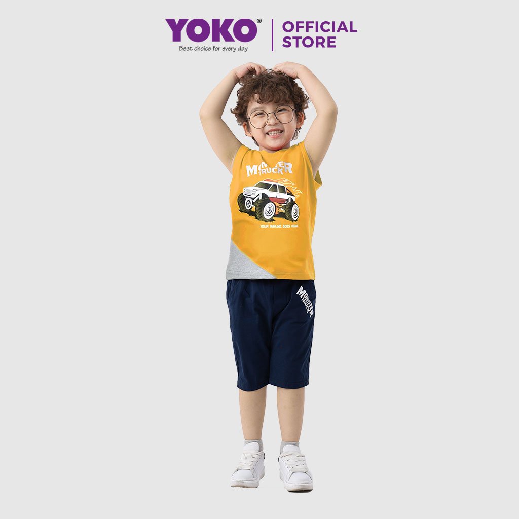 Bộ Quần Áo Thun Tay Ngắn Bé Trai (1-5 Tuổi) YOKO KID'S FASHION 21110T