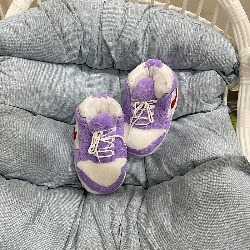 Dép bông đi trong nhà cute nữ ĐẾ CAO SU CHỐNG NƯỚC có thể đi ra đường và đi trong nhà, Giày sneaker bông HOT năm 2021