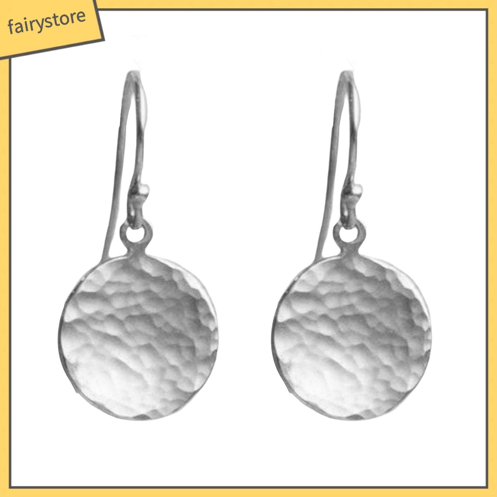 1 Đôi Bông Tai Tròn Bằng Kim Loại Mạ Màu Thời Trang Tiệc Cưới