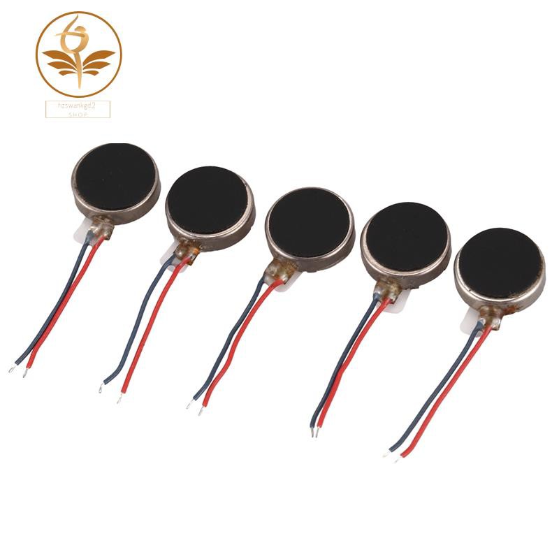 5pcs DC3V/0.1A 1.5V/0.05A 10x2.7mm Coin  Vibration Motor Sier