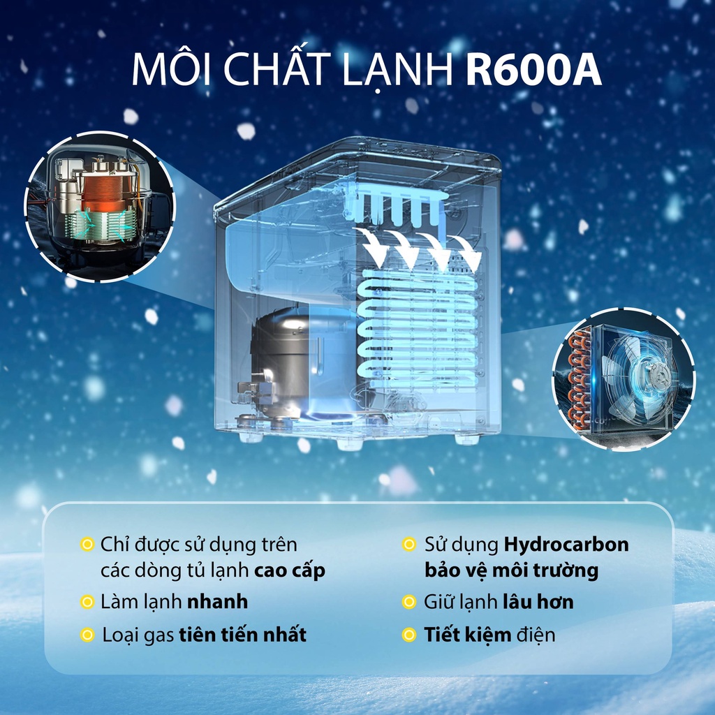 Máy Làm Đá Viên Crenot Vortex Z6 Tủ Đá Giữ Nhiệt Mini Gia Đình Tạo Đá Siêu Tốc Trong 9 - 15 Phút Bảo Hành 12 Tháng