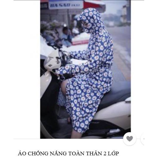 Áo chống nắng toàn thân vải thô 2 lớp (tặng khẩu trang)