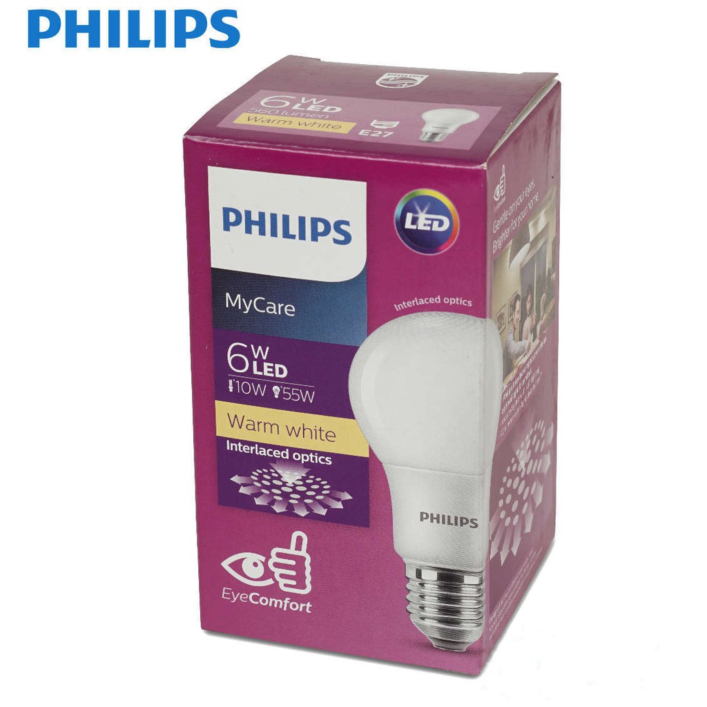 Bóng đèn Philips LED Bulb 3W đến 20W A60 ánh sáng trắng + vàng hiệu suất phát quang cao tiết kiệm điện