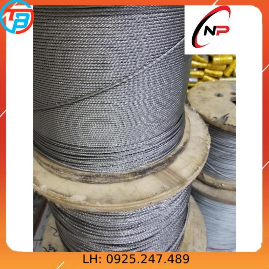 Dây Cáp Inox 304 2mm loại tốt chống rỉ sét,ăn mòn.làm dây phơi quần áo,trang trí nhà cửa...Size 10met 20met 30met 40met.