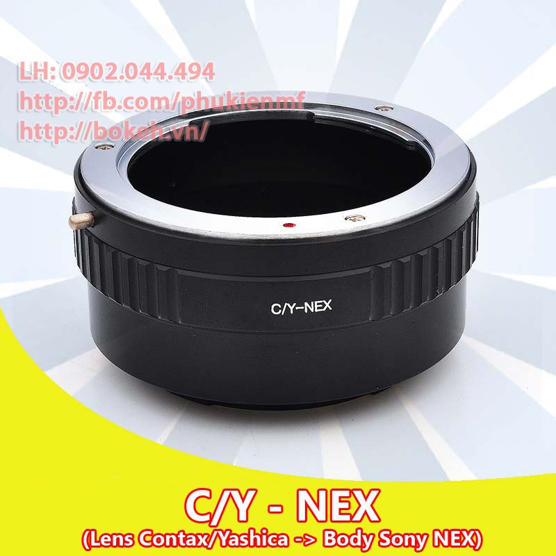 CY-NEX Ngàm chuyển mount từ lens Contax/Yashica C/Y CY sang body SONY E Mount ( NEX A6000 A7 A5000...)