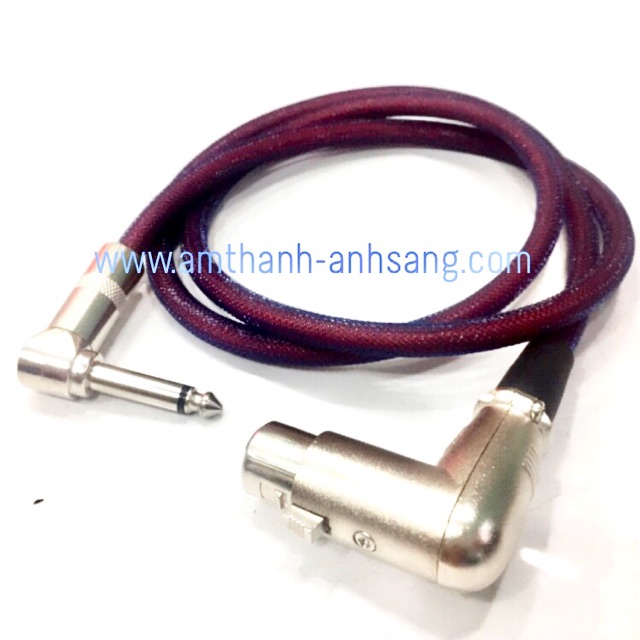 Dây rắc canon cái cong sang 6 ly con 01 dây tín hiệu âm thanh Jack cong