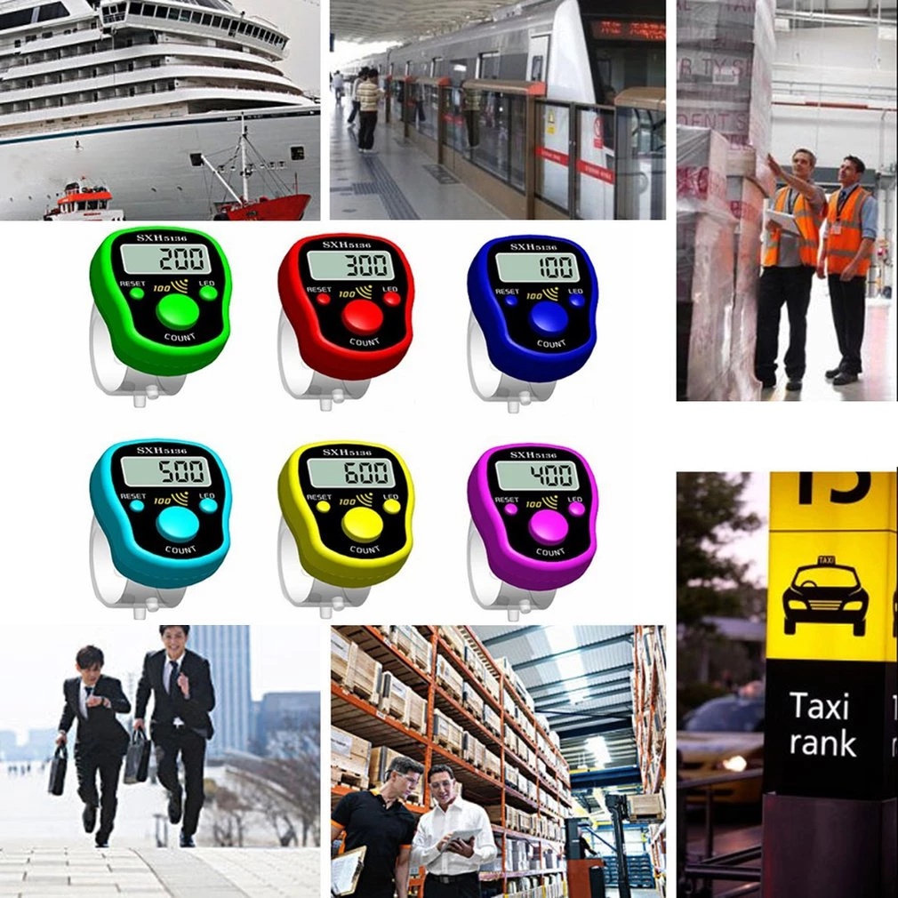 Bộ Đếm Điện Tử Cầm Tay Có Đèn LED Tiện Dụng