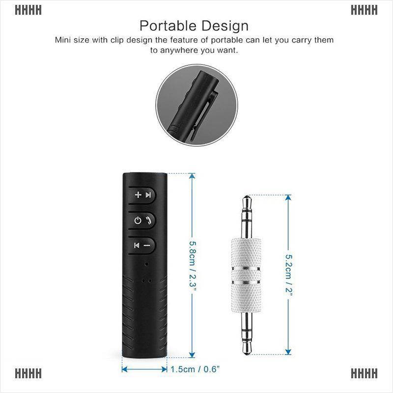 Bộ Thu Phát Âm Thanh Bluetooth Không Dây Mini Cho Xe Hơi Jack Cắm 3.5mm